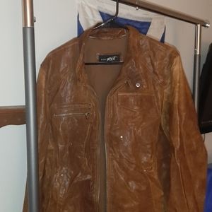 Black rivet leather jacket